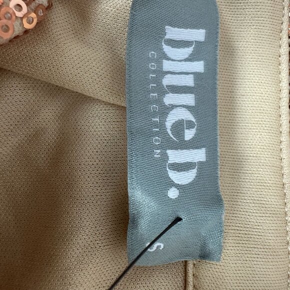 Blue b Womens Rose Gold Sequin Long Sleeve Button-Up Shirt Size S - Picture 3 of 7